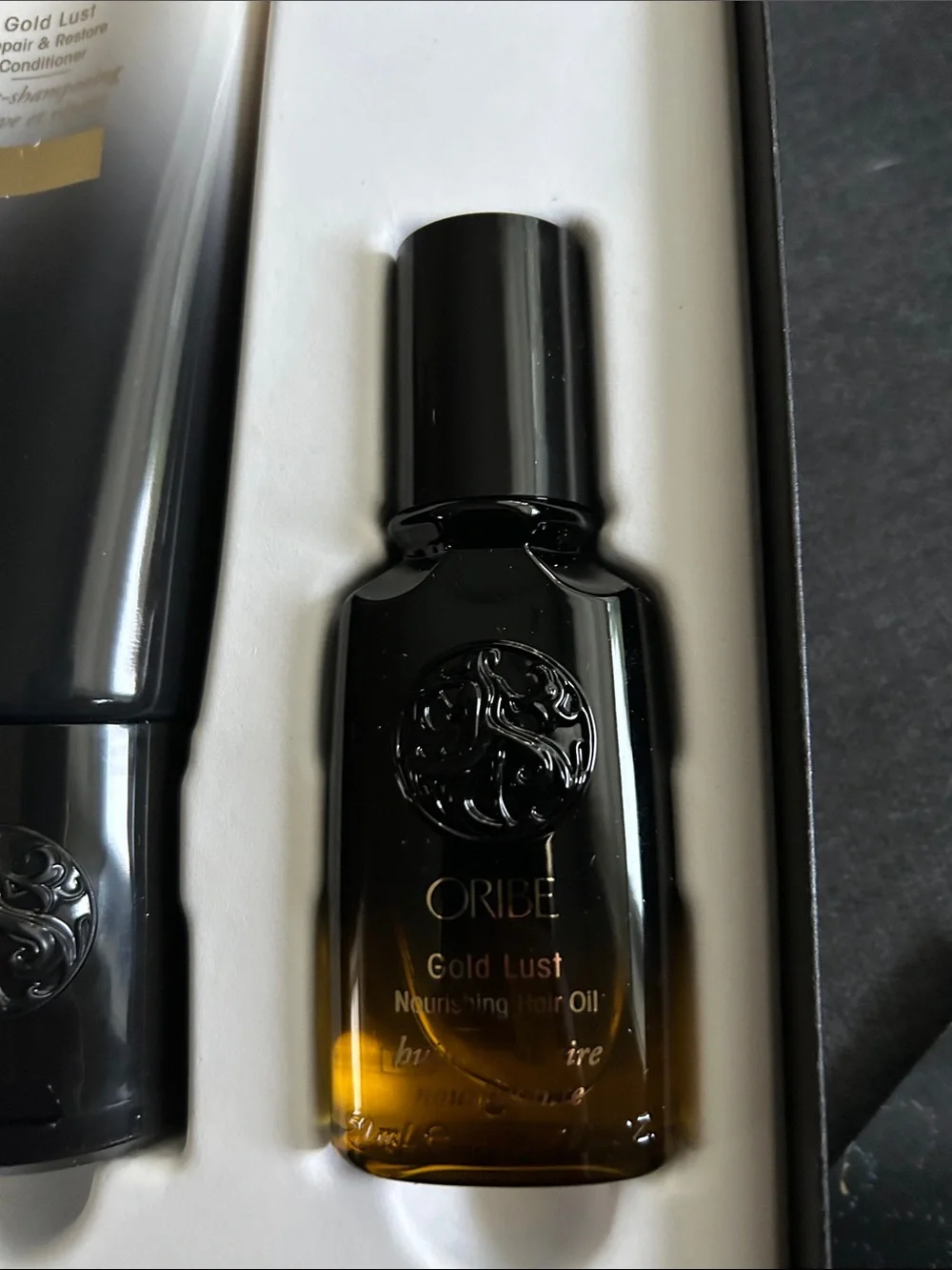 Oribe Gold Lust Collection New in Decorative Box with Black and Blue Accents